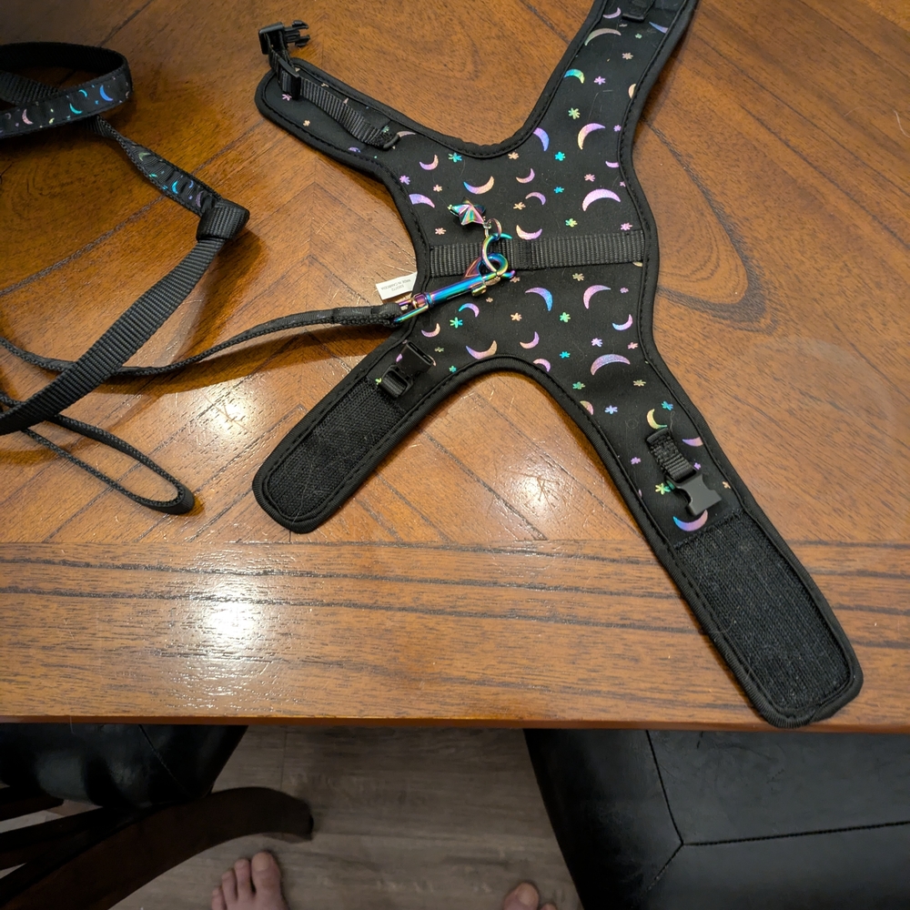 Black VR Harness with Colorful Accents